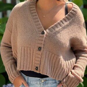 NWT Wooden Ships - Jac Cropped Cardi Chunky V-Line